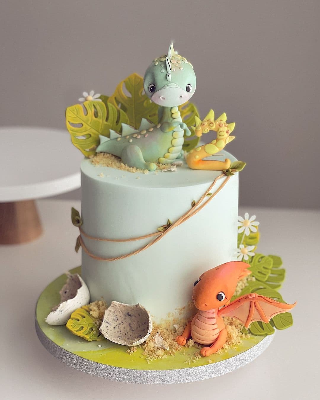 Cardamom honey ring festival cake with pistachio brittle and edible silver leaf, made in Hyderabad for Diwali 2025.